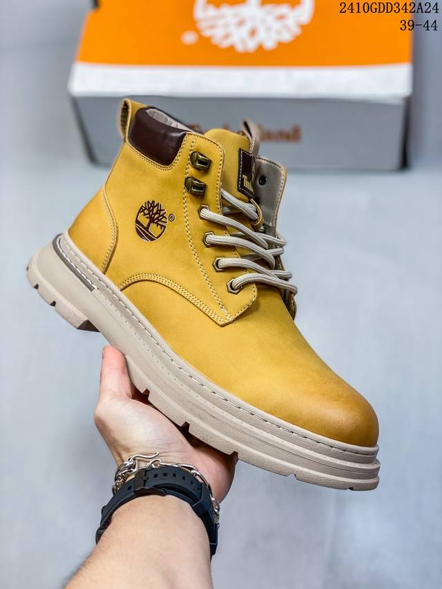 Timberland添柏岚 天伯伦户外中帮休闲大黄靴系列 广东大厂品质 原盒原包装 面料采用意大利顶级磨砂细纹牛皮 搭配防臭防腐真皮乳胶鞋垫 给您完美的穿着体验