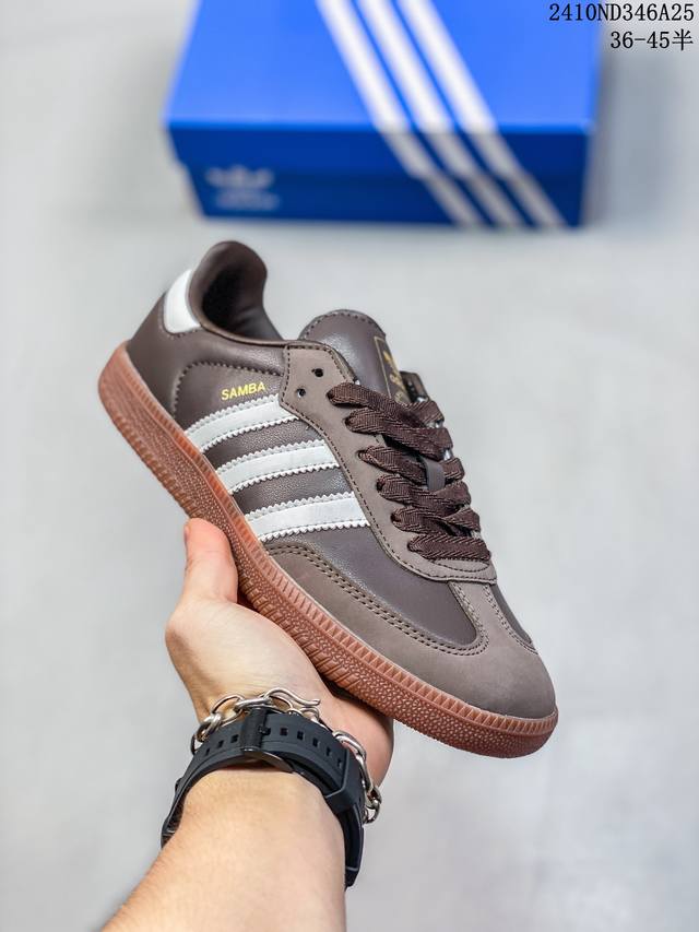 阿迪达斯三叶草Adidas Originals Samba Vegan OG”SPD“桑巴舞系列绅士德训足球风百搭低帮休闲运动板鞋 36 36.5 37 38