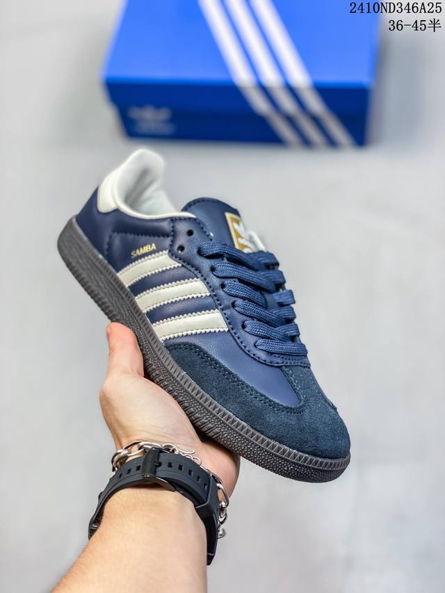 阿迪达斯三叶草Adidas Originals Samba Vegan OG”SPD“桑巴舞系列绅士德训足球风百搭低帮休闲运动板鞋 36 36.5 37 38