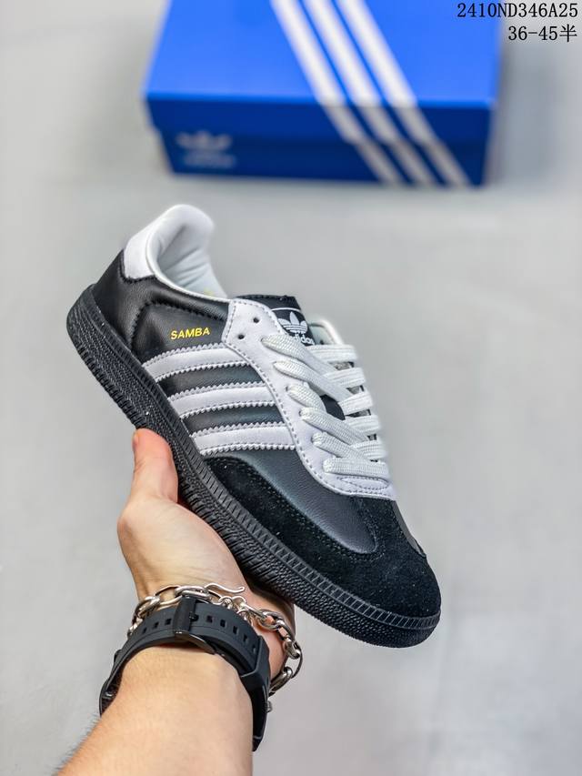 阿迪达斯三叶草Adidas Originals Samba Vegan OG”SPD“桑巴舞系列绅士德训足球风百搭低帮休闲运动板鞋 36 36.5 37 38