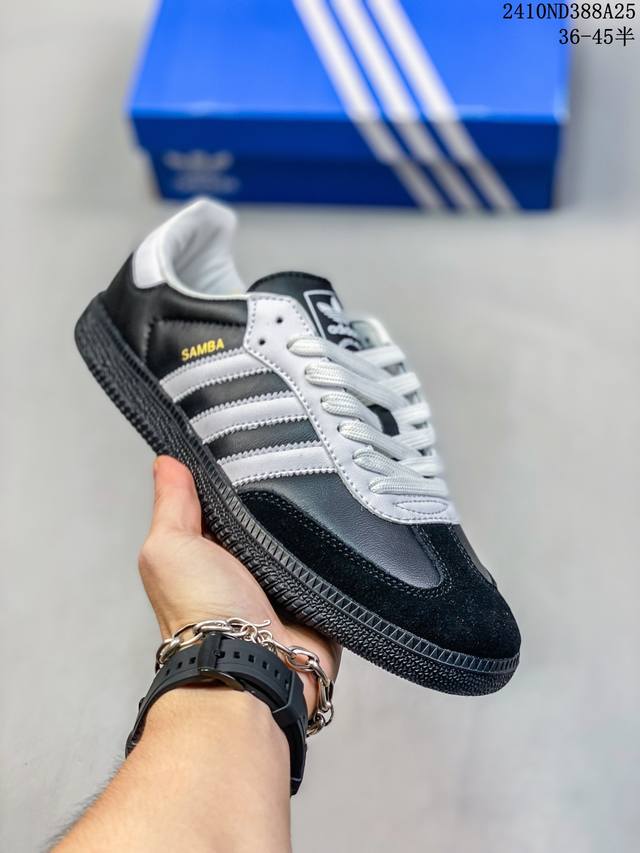 阿迪达斯 德训鞋 ADIDAS ORIGINALS SAMBA OG SHOES 经典运动鞋小白鞋 T头鞋 男女板鞋 彰显休闲摩登风情的时尚经典鞋。它诞生于50