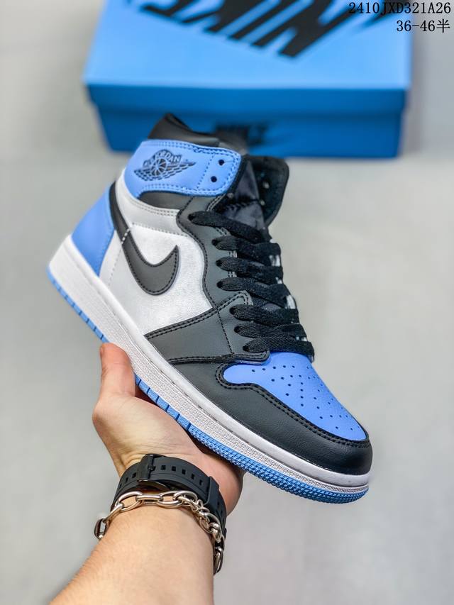 特价福利头层带半码 Air Jordan 1 High OG Denim 高帮 丹宁牛仔蓝 AJ1 乔丹1代 aj1 乔1 高邦 丹宁牛仔 乔丹篮球鞋系列 鞋面