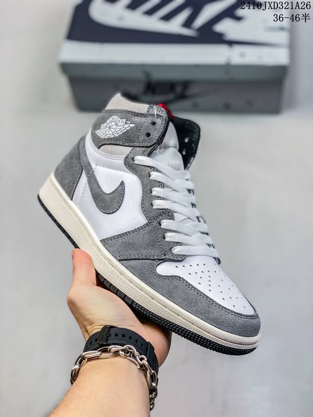 特价福利头层带半码 Air Jordan 1 High OG Denim 高帮 丹宁牛仔蓝 AJ1 乔丹1代 aj1 乔1 高邦 丹宁牛仔 乔丹篮球鞋系列 鞋面