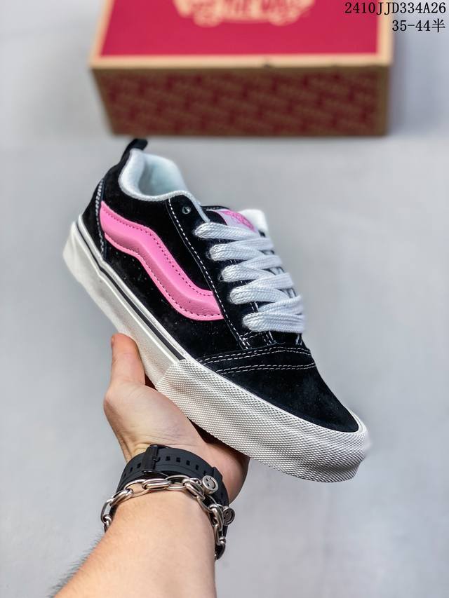 Vans Knu Skool 百搭休闲防滑减震低帮 板鞋男女同款 颜色：vans 面包黑粉 尺码：35 36 36.5 37 38 38.5 39 40 40.