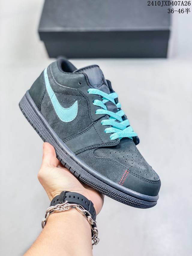 Jordan Air Jordan 1 LOW SE舒适百搭高级简约防滑耐磨低帮复古篮球鞋黑蒂芙尼 货号 : FD8635-001 尺码 : 36-46 带半码