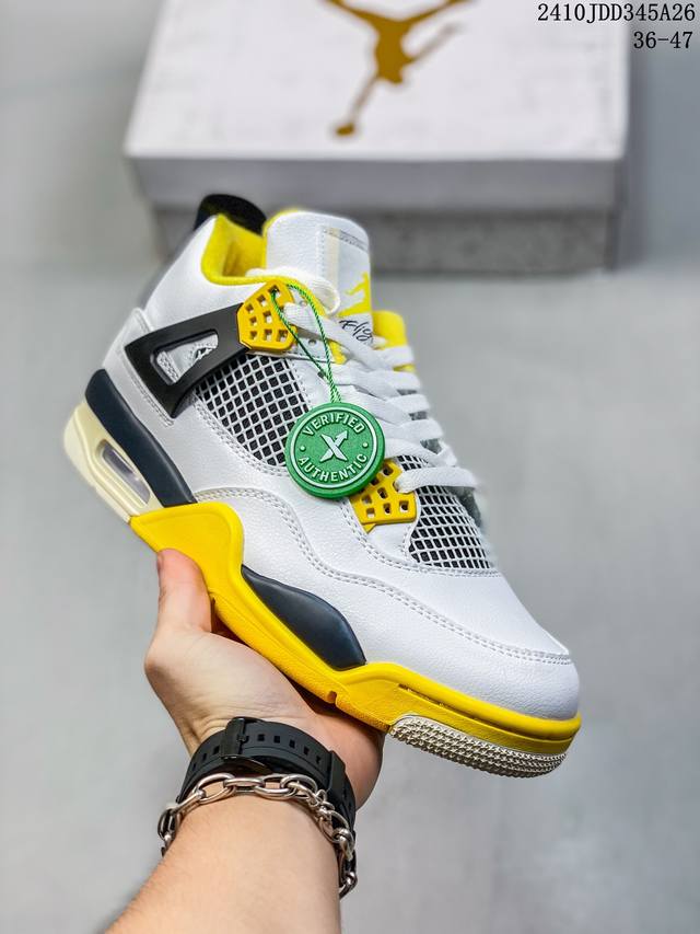 耐克Nike Air Jordan 4 Retro Thunder 雷神 AJ4 乔4 迈克尔 乔丹 AJ4代 中帮复古休闲运动文化篮球鞋。秉承轻量化的速度型篮