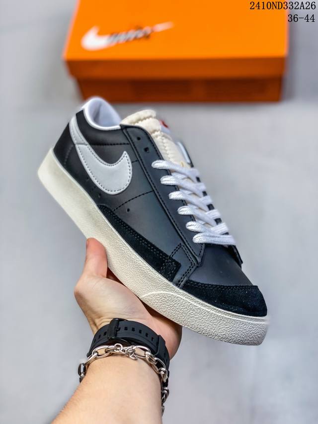 特级福利 真标带半码 耐克Nike Blazer MID77 JUMBO开拓者联名低帮休闲板鞋 尺码：36-44 编码：10ND332A26