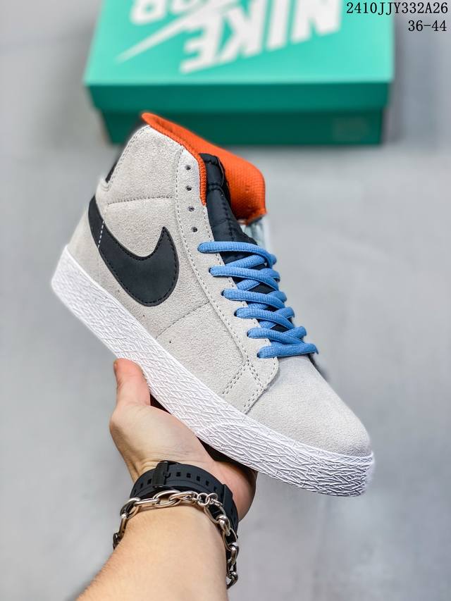 特级福利 真标带半码 耐克Nike Blazer MID77 JUMBO开拓者联名高帮休闲板鞋 尺码：36-44 编码：10JJY332A26