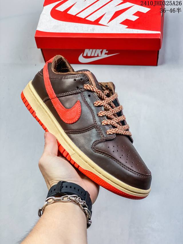 公司级带半码 耐克Nike SB Dunk Low 扣篮系列复古低帮休闲运动滑板板鞋。采用脚感柔软舒适ZoomAir气垫，有效吸收滑板等极限运动在落地时带来的冲