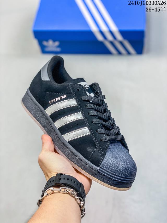 Adidas Superstar 阿迪达斯 三叶草 贝壳头系列 皮面 街头潮流复古经典 休闲运动鞋 板鞋 货号：IG 5 码数: 35～45 编码：10JGD3