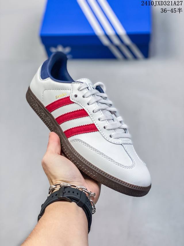 阿迪达斯 德训鞋 ADIDAS ORIGINALS SAMBA OG SHOES 经典运动鞋小白鞋 T头鞋 男女板鞋 彰显休闲摩登风情的时尚经典鞋。它诞生于50