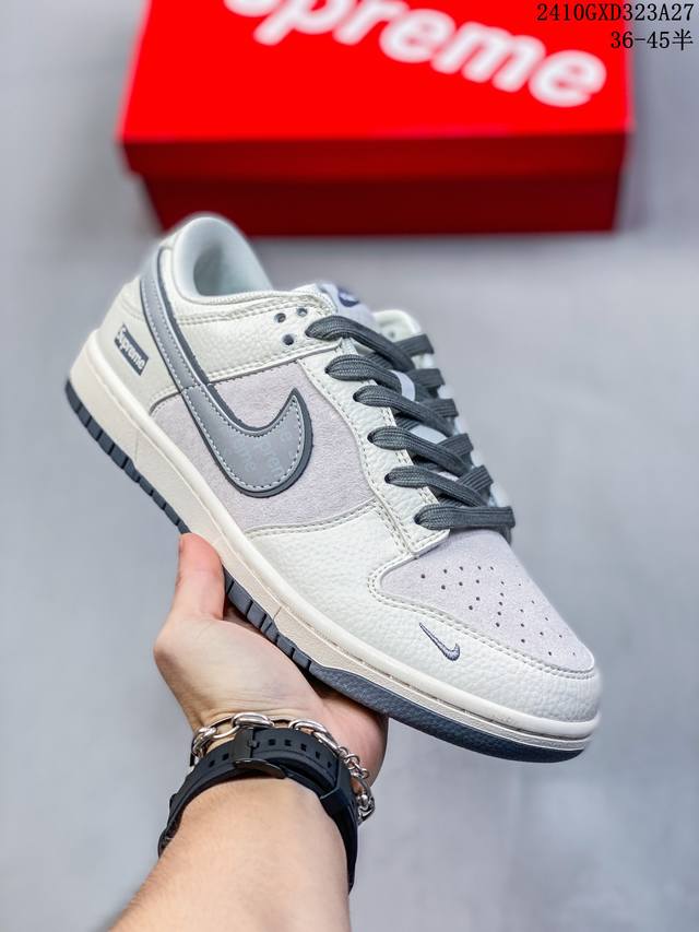 Nike SB Dunk Low“拼色红勾” 周年高端定制 低帮休闲板鞋 定制鞋盒 大厂纯原品质出货 超高清洁度 皮料切割干净无任何毛边 细节完美 货号：GJ8