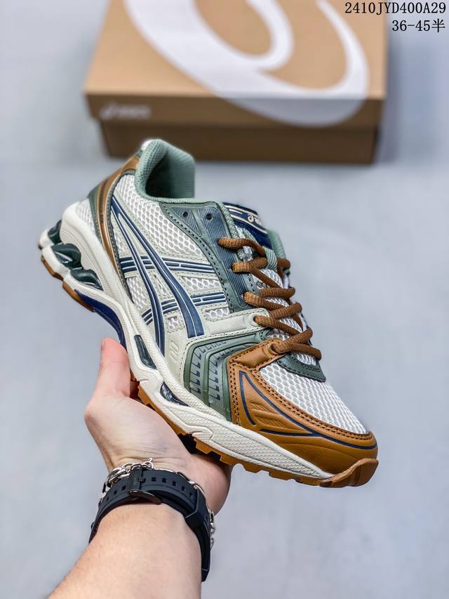 Asics Gel-Kayano 14 亚瑟士运动休闲透气专业跑鞋 采用工程弹性双层再生针织密度鞋面材质 后跟3D可视GEL缓震乳胶物料 升级FF BLAST