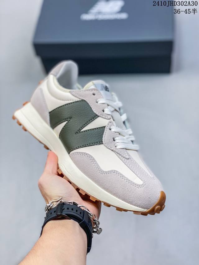 公司级新百伦 New Balance NB327系列 皮面复古休闲运动慢跑鞋 WS327RA全新 New Balance 327 系列，以更纯粹的复古风格设计打