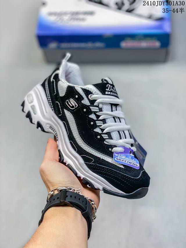 SKECHERS 斯凯奇 女鞋，采用耐磨牛剖层皮革拼接网织布鞋面材质，护足充棉鞋扣,贴合脚踝，正确Air-Cooled记忆泡棉鞋垫双层结构高回弹，轻质耐磨吸震E