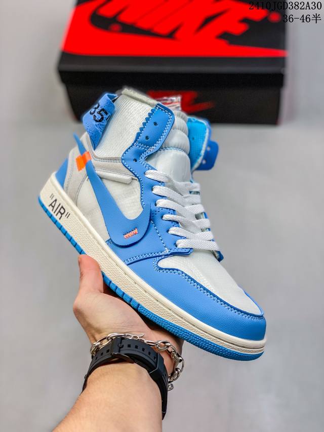 耐克 Nike Air Jordan 1 Retro High OG 乔丹一代篮球鞋复刻运动鞋 皮面高帮板鞋的设计灵感源自运动夹克，带你重温入选球队时刻。采用经