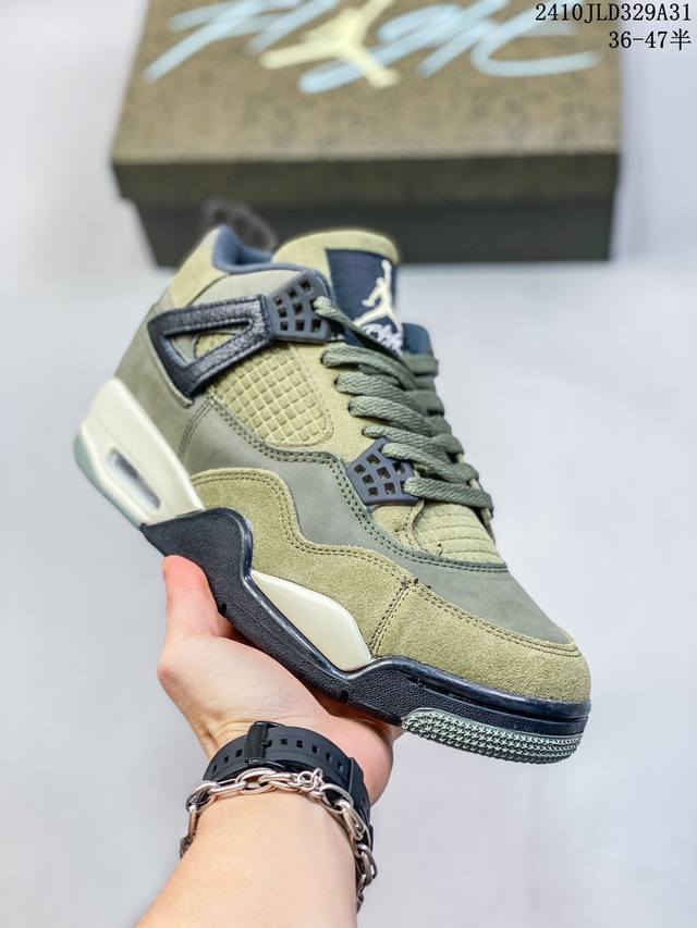 公安级带半码Air Jordan 4 Retro 迈克尔 乔丹AJ4代中帮复古休闲运动文化篮球鞋 货号:AQ9129-101 尺码:36-47半 编码：10JL