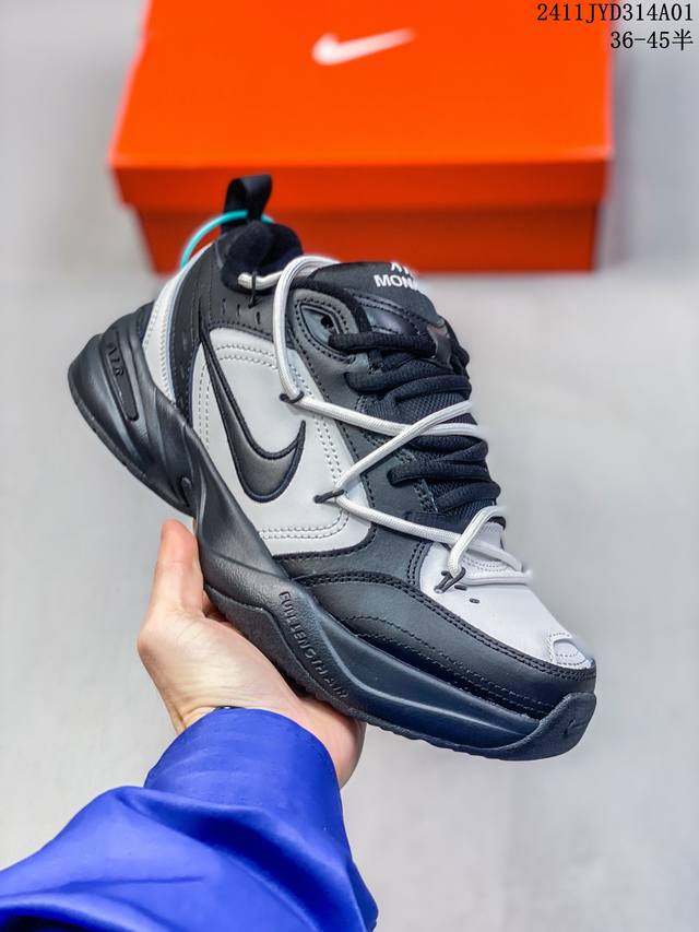 耐克Nike Air MONARCH IV 帝王4代复古绑带老爹百搭休闲慢跑鞋 货号：415445 001 码数：36 36.5 37.5 38 38.5 39