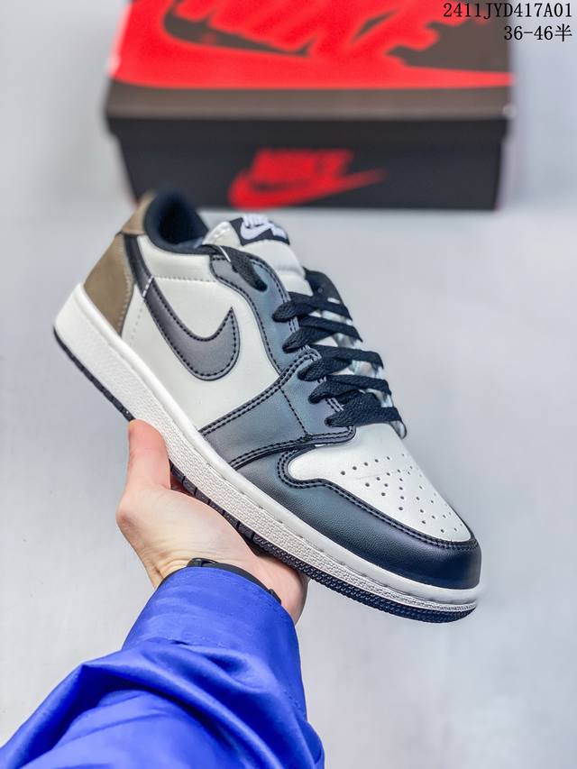 Jordan Air Jordan 1 Low OG Shadow 舒适百搭 减震耐磨轻便 低帮 复古篮球鞋 男女同款 黑灰 尺码：36-46半 编码：11JY