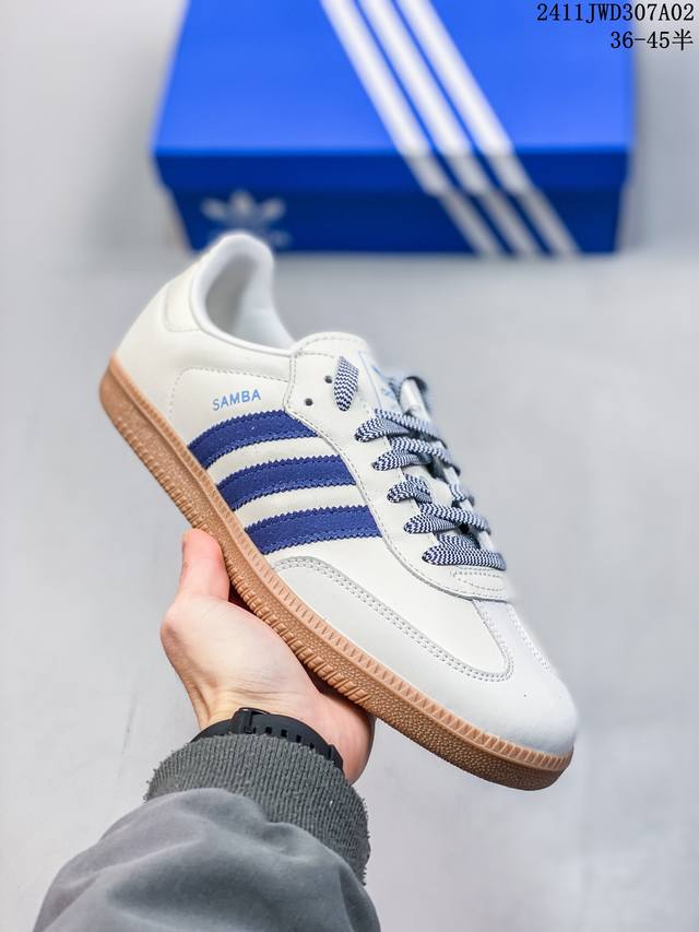 公司级 全头层皮 阿迪达斯 德训鞋 ADIDAS ORIGINALS SAMBA OG SHOES 经典运动鞋小白鞋 T头鞋 男女板鞋 彰显休闲摩登风情的时尚经