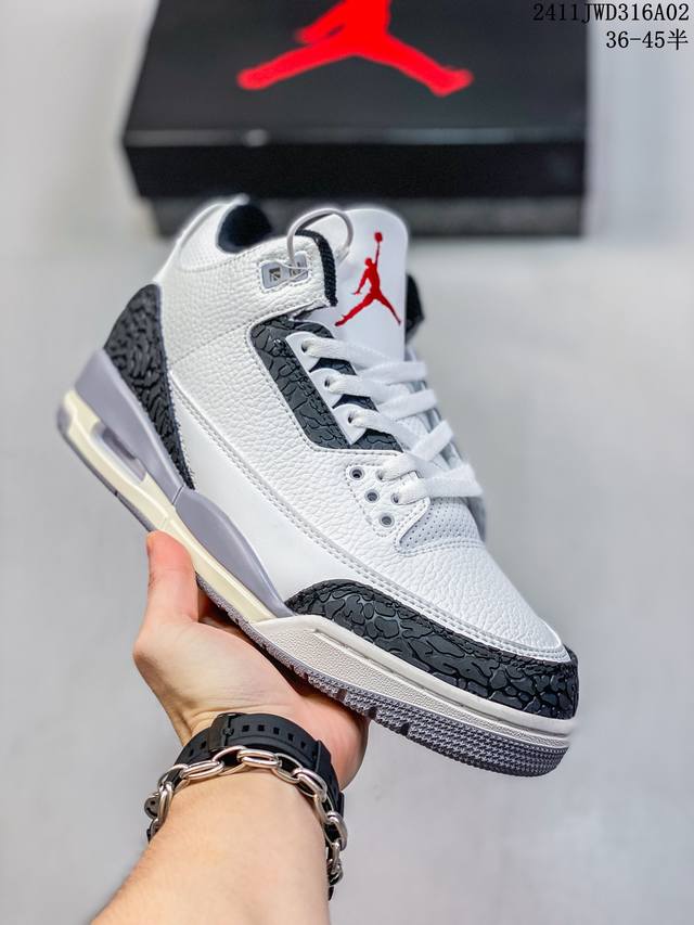 Air Jordan 3 Retro 迈克尔 乔丹AJ3代中帮复古休闲运动文化篮球鞋 货号:CT853 Size:36-45半 编码：11JWD316A02