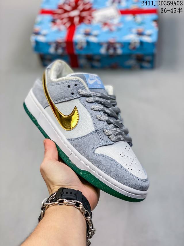 公司级带半码 耐克Nike SB Dunk Low 扣篮系列复古低帮休闲运动滑板板鞋。采用脚感柔软舒适ZoomAir气垫，有效吸收滑板等极限运动在落地时带来的冲