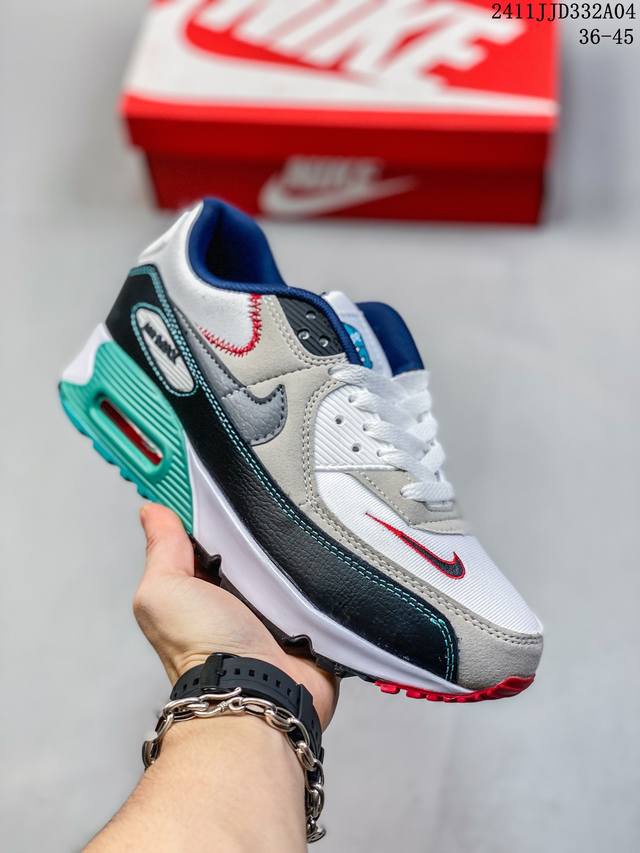 公司级Nike Air Max 90初代系列低帮复古气垫百搭休闲运动慢跑鞋 货号:HF3835- 尺码：36-40 36-45 编码：11JJD332A04