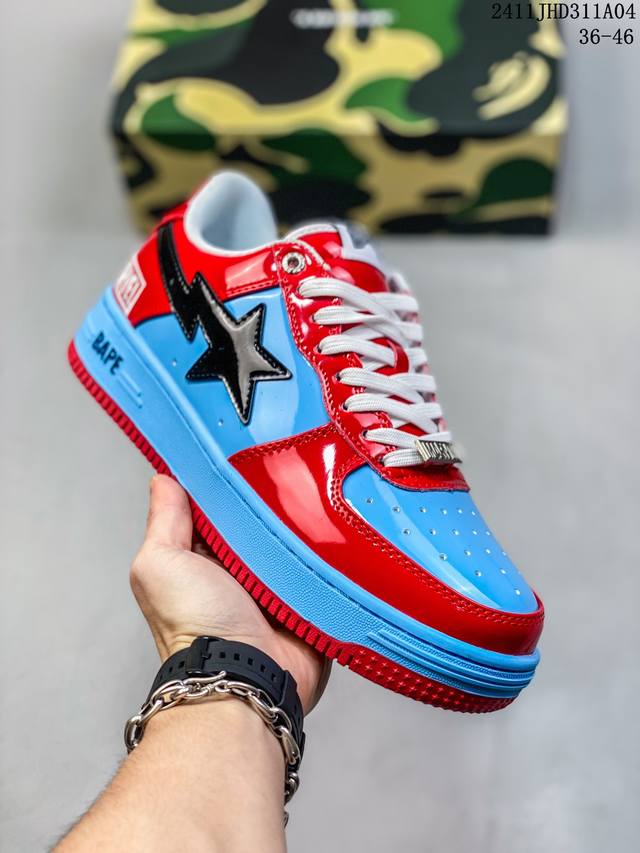 Bape Star To Low 纯原配色 明星同款 经典猿人头 空军 低帮运动休闲板鞋98058ADWPR 330ADYEY 36-46 编码：11JHD31