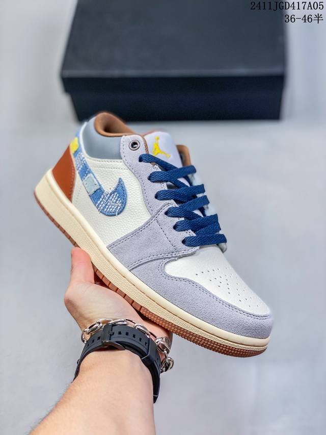 Air Jordan 1 Low AJ1乔1低帮休闲板鞋 同步官方配色 原档冲孔鞋头 正确满胶鞋垫 四线拉帮 原厂织唛标 鞋舌高弹海绵填充。 官方货号：HM37