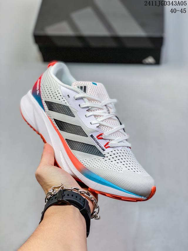 Adidas阿迪达斯专业马拉松Adizero SL白黑橙配速跑步鞋男女 尺码：36-45 40-45 编码：11JGD343A05