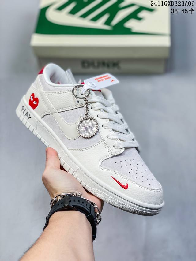 海外爆款限量发售！公司级 Nike SB Dunk Low“斯图西联名 白刺绣黑勾” 周年高端定制 低帮休闲板鞋 定制鞋盒 大厂纯原品质出货 超高清洁度 皮料切