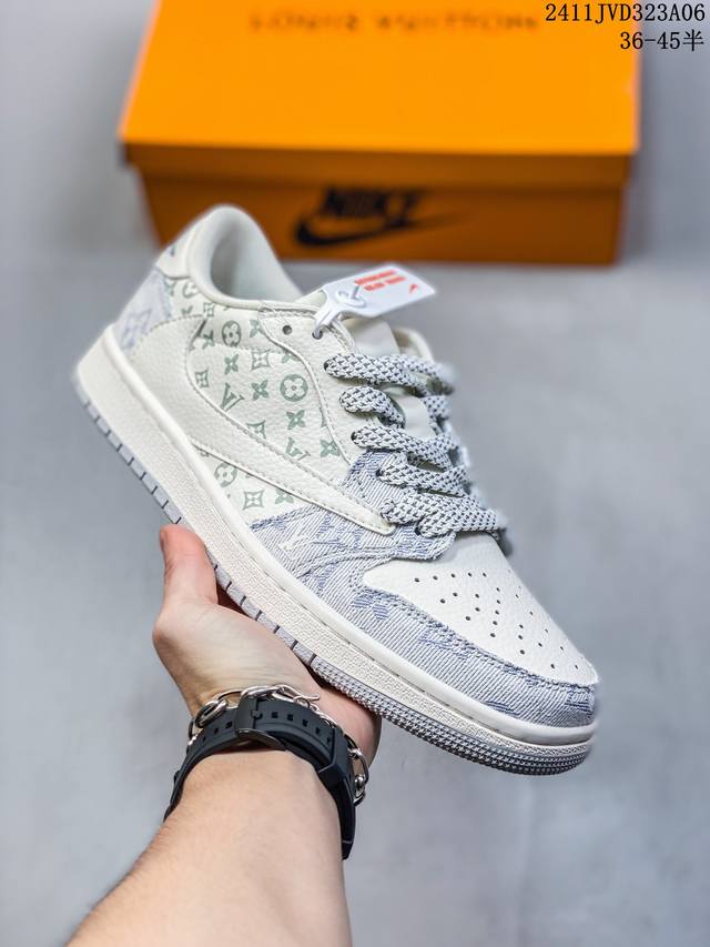 海外爆款限量发售！公司级 Travis Scott x Fragment Design x Jordan Air Jordan 1 Low OG SP LV联名