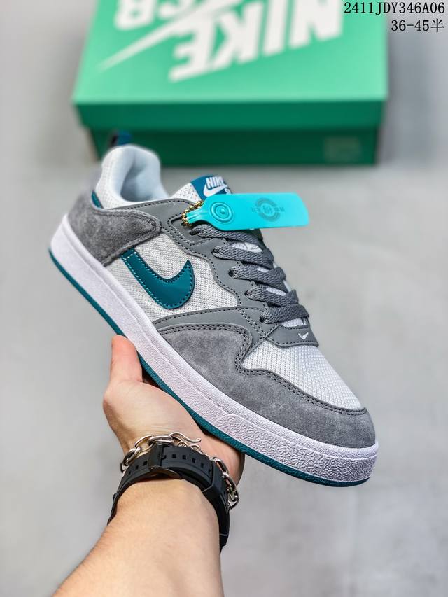 真标耐克 Nike SB Alleyoop 缓震运动休闲滑板鞋 货号:CJ0882-100 尺码:36 36.5 37.5 38 38.5 39 40 40.5