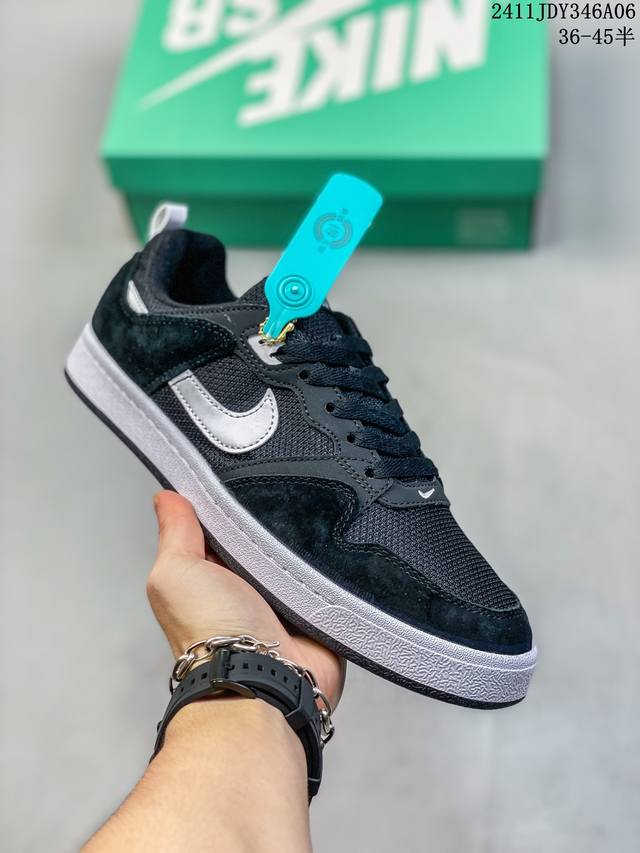 真标耐克 Nike SB Alleyoop 缓震运动休闲滑板鞋 货号:CJ0882-100 尺码:36 36.5 37.5 38 38.5 39 40 40.5