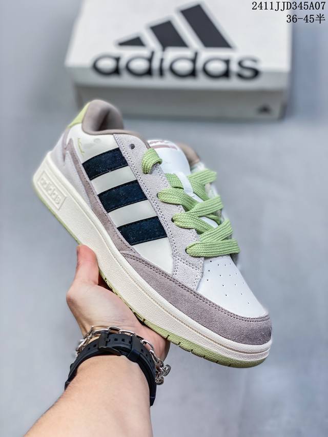 36-45半码 阿迪达斯Adidas三叶草NEO低帮板鞋休闲男女百搭校园复古情侣运动鞋 尺码：36-45半 编码：11JJD345A07