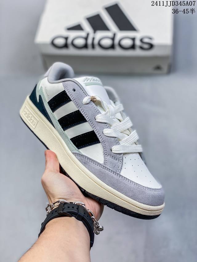 36-45半码 阿迪达斯Adidas三叶草NEO低帮板鞋休闲男女百搭校园复古情侣运动鞋 尺码：36-45半 编码：11JJD345A07