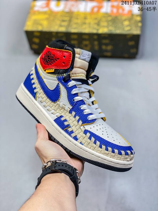 公司级Union x Nike Air Jordan 1 High AJ1乔1高帮休闲板鞋 货号:FD2565-101 尺码:36 36.5 37.5 38 3