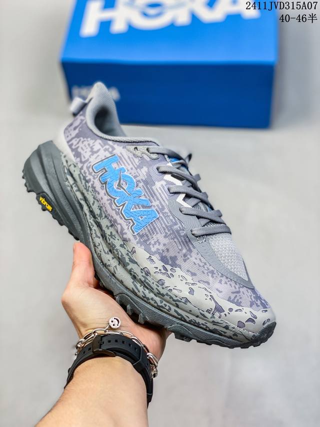 HOKA ONE ONE SPEEDGOAT 6 运动舒适防滑耐磨 低帮跑步鞋 男款 蓝绿色 尺码：40-46半 编码：11JVD315A07