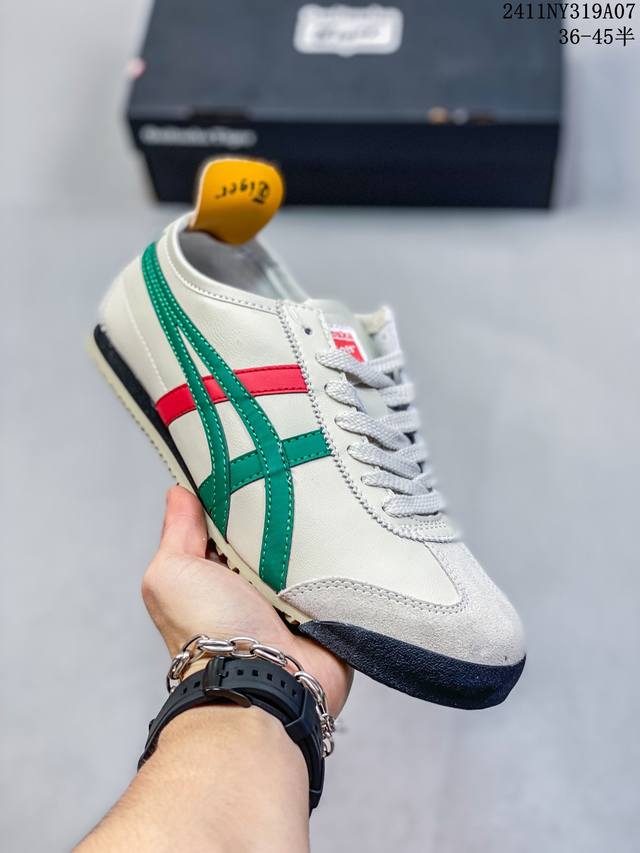 真标带半码 Asics亚瑟士 Onitsuka Tiger鬼塚虎TOKUTEN 情侣休闲运动板鞋复古德训鞋 尺码：36-45半 编码：11NY319A07