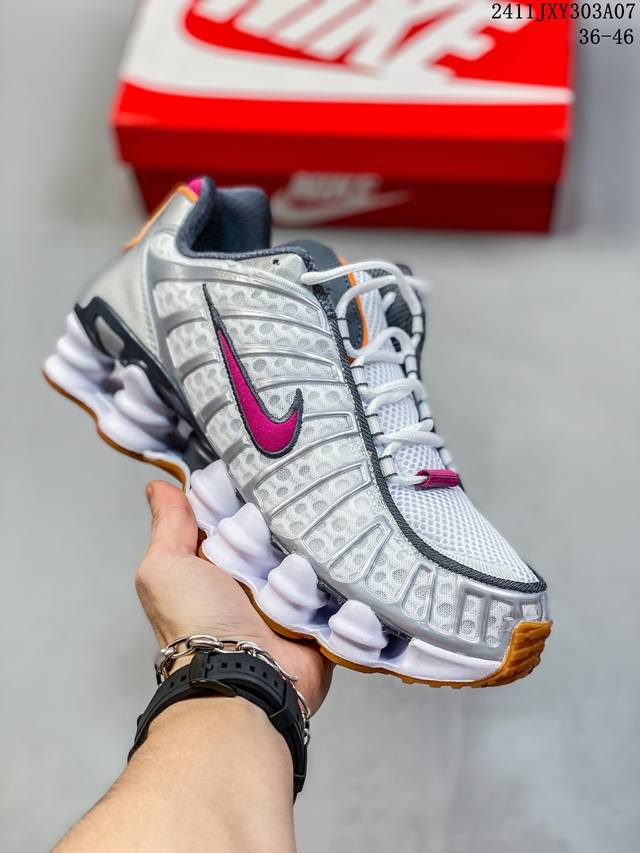 Nike耐克SHOX TL 液态银气柱低帮时尚运动跑步鞋AR3566-003 尺码：36-46 40-46 编码：11JXY303A07