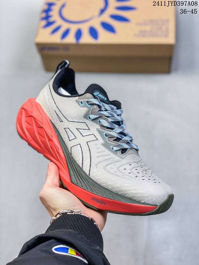 Asics 亚瑟士 ASICS NOVABLAST 4 轻量综合长跑训练鞋 1011B850 类型：男女鞋 码数：36 37 38 39 40 41 42 43