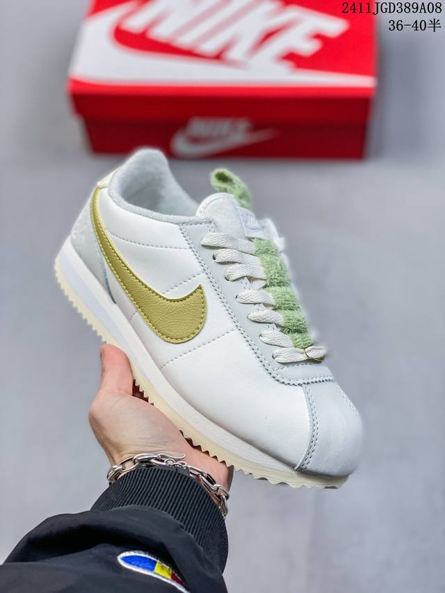 公司级耐克Nike W CORTEZ 阿甘鞋 低帮拼接 慢跑鞋，赋予脚踝灵活舒适感受缓震内底结合全掌型泡棉鞋底，营造舒适脚感人字型抓地底纹，有效提升抓地力 尺码