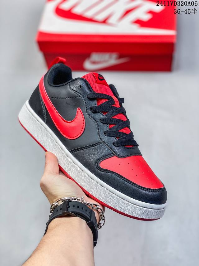 耐克 Nike Court Borough Low 2 GS 小空军 低帮百搭透气休闲运动板鞋男女鞋。经典耐用的设计，兼顾舒适脚感和出众风范，演绎匠心之作。结构