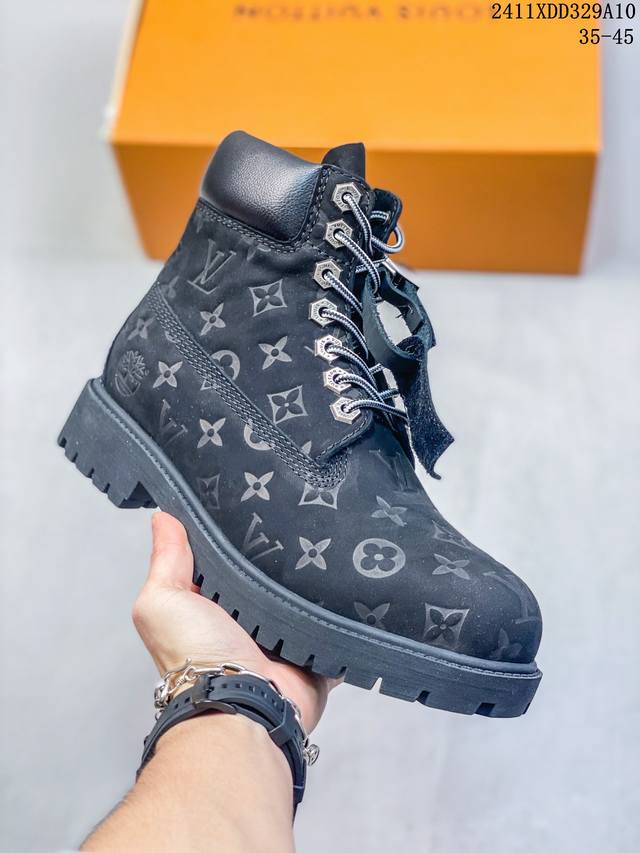 Lv x Timberland Lv联名添柏岚大黄靴 顶奢流量品牌与时代经典的结合之作 巴黎时装首秀 #代购专供品质 高弹Modern 外置防滑橡塑发泡超轻大底