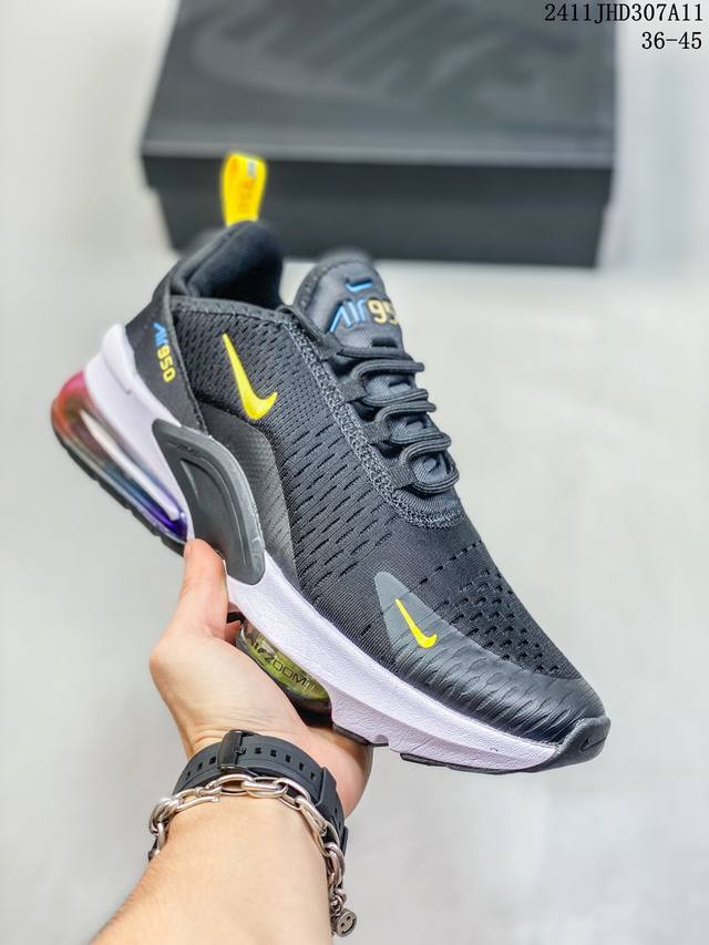 耐克NIKE AIR MAX ZOOM 950 休闲时尚跑步鞋男士运动老爹鞋 。鞋底气垫不仅大大提升跑步过程中双脚的稳定性，更为每一次迈步提供明显的推进力 中底