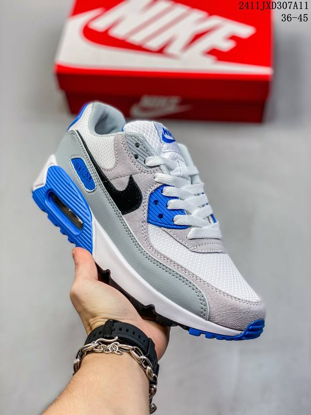 公司级 耐克 Nike Air Max 90 NRG 运动小气垫日常运动鞋 厚底增高板鞋 融合经典设计线条和丰富材质，沿袭元年款经典元素，焕新演绎出众外观，整体