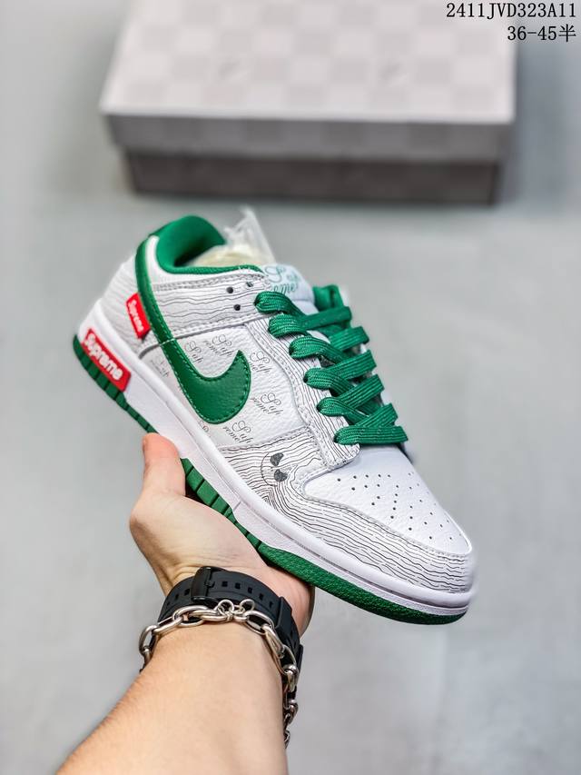 海外爆款限量发售！公司级 Nike SB Dunk Low“古驰联名 白银花纹” 周年高端定制 低帮休闲板鞋 定制鞋盒 大厂纯原品质出货 超高清洁度 皮料切割干