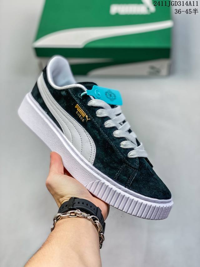 公司级Puma SUEDE PLATFORM CORE复古单品 彪马 防滑耐磨低帮德训板鞋 货号:395205 02 尺码:36 37 37.5 38 38.5