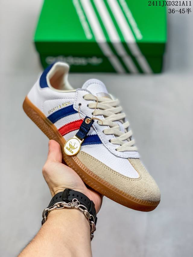 公司级阿迪达斯三叶草Adidas Originals Samba OG 桑巴舞系列绅士德训足球风百搭低帮休闲运动板鞋 货号:ID0477 尺码:36 36.5