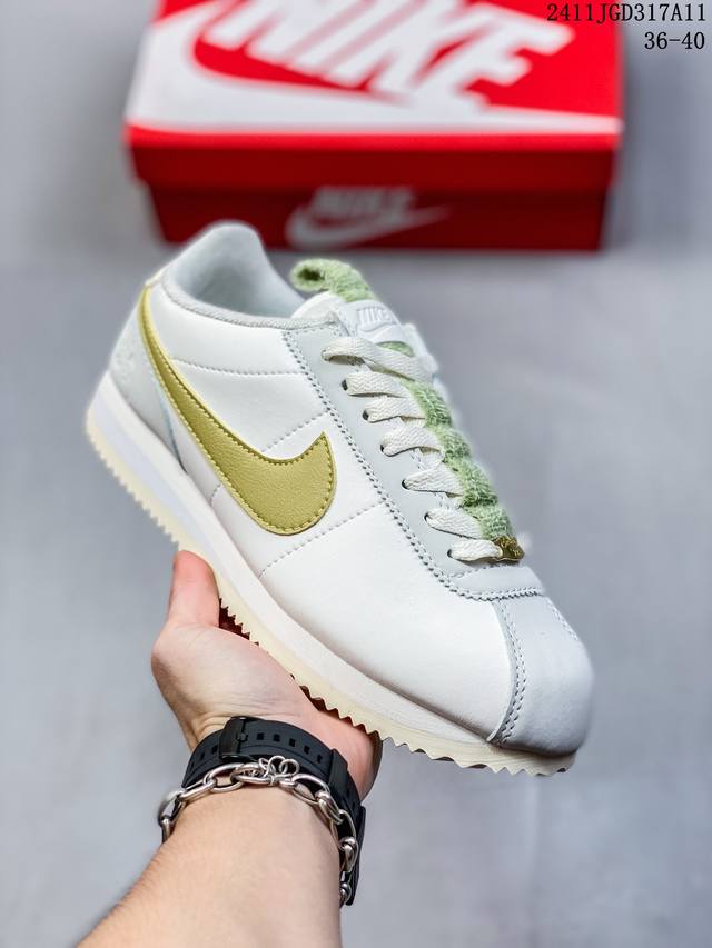 Nike Cortez 新款女舒适百搭防滑耐磨低帮跑步鞋 FV3639-171 尺码：36-40半 编码：11JGD317A11